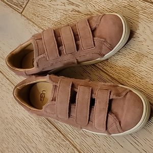 🌸UGG ALIX Sherpa spill seam velcro sneakers mauve pink womens 7